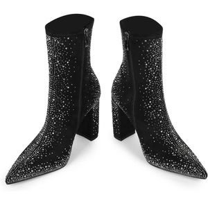 Sooo pretty 🤩 Ankle Boots for Women with Chunky Heel, Pointed Toe, Side Zipper